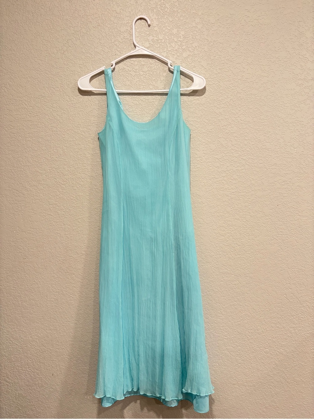 Newport News Aqua Blue Midi Dress